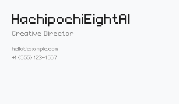 HachipochiEightAl Business Card