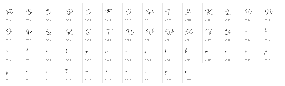 Hachitos Free Regular Character Map