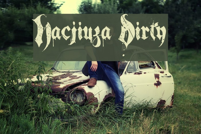 Hacjiuza Dirty Font examples
