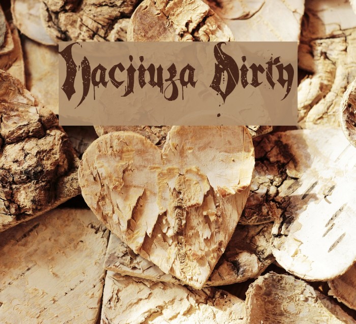 Hacjiuza Dirty Font examples