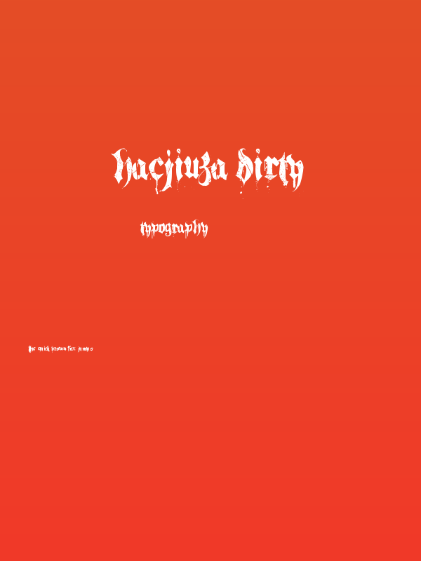 Hacjiuza Dirty Poster