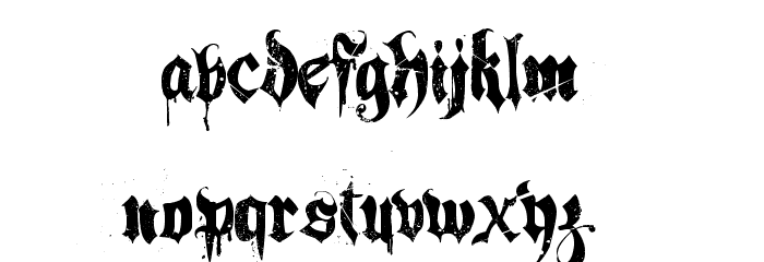Hacjiuza Dirty Font LOWERCASE