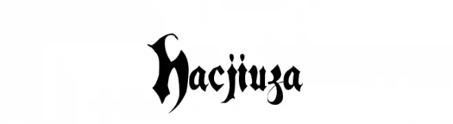 Hacjiuza  Frei Schriftart Herunterladen