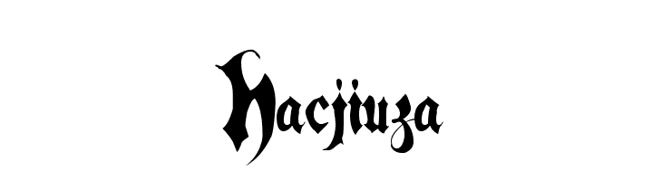 Hacjiuza  フリーフォントのダウンロード