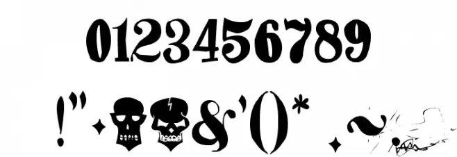 Hacjiuza Font OTHER CHARS