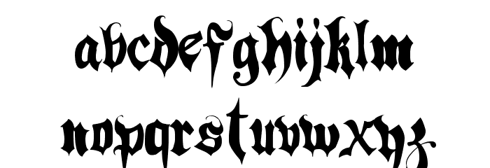 Hacjiuza Font LOWERCASE