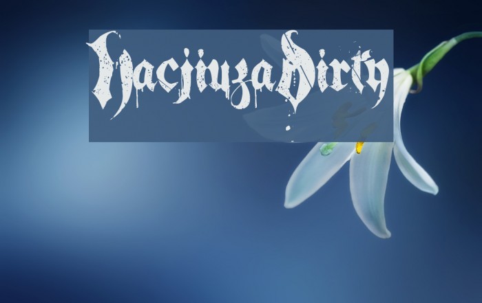 HacjiuzaDirty Font examples