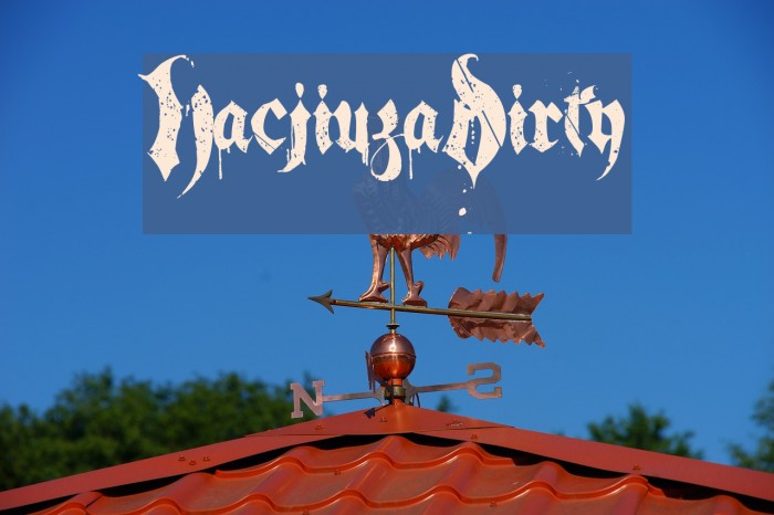 HacjiuzaDirty Font examples