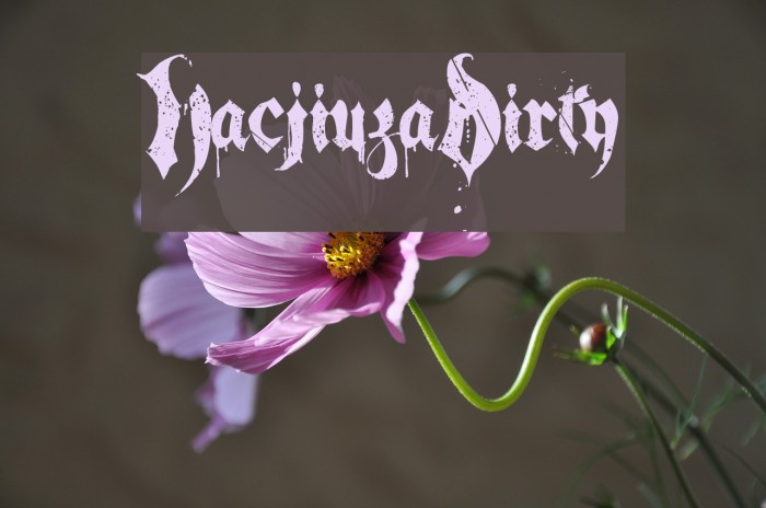 HacjiuzaDirty Font examples