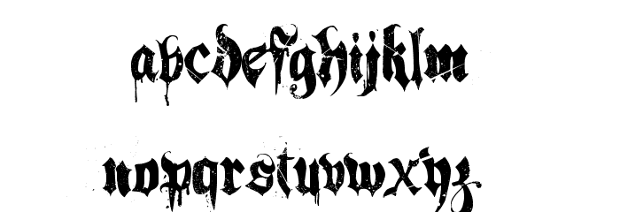 HacjiuzaDirty Font LOWERCASE