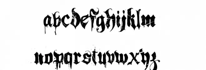 HacjiuzaDirty फ़ॉन्ट लोअरकेस