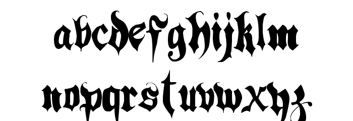 Hacjiuza Font LOWERCASE