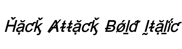 Hack Attack Bold Italic  Frei Schriftart Herunterladen