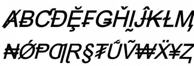 Hack Attack Bold Italic Fonte MAIÚSCULAS