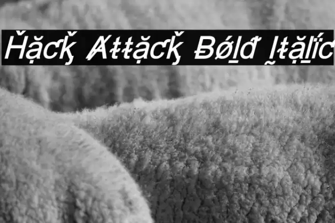 Hack Attack Bold Italic Font examples