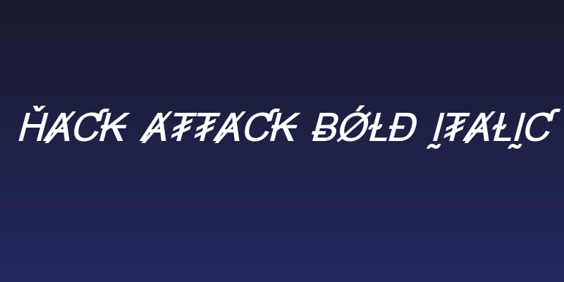 Hack Attack Bold Italic Social Header