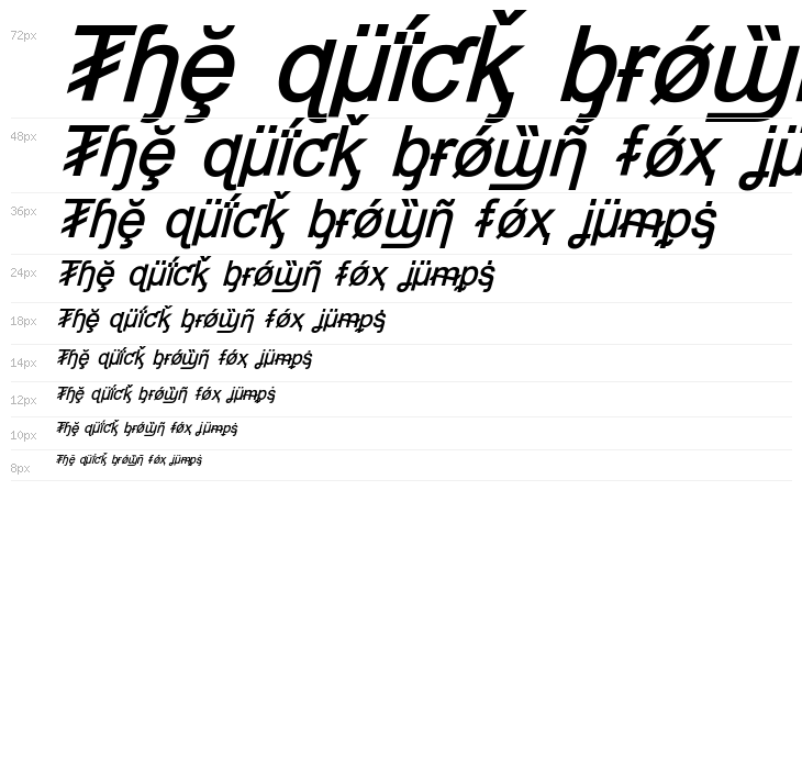Hack Attack Bold Italic Waterfall