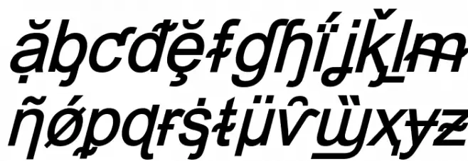 Hack Attack Bold Italic フォント 小文字