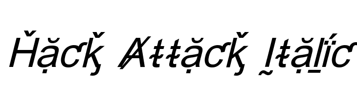 Hack Attack Italic  baixar fontes gratis