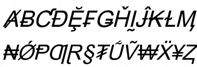 Hack Attack Italic Schriftart Groß
