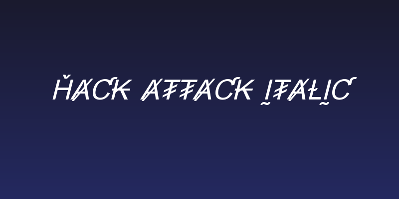 Hack Attack Italic Social Header