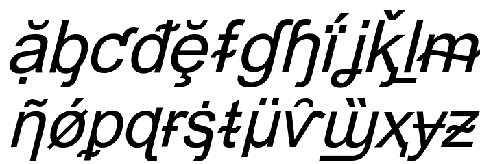 Hack Attack Italic Font LOWERCASE