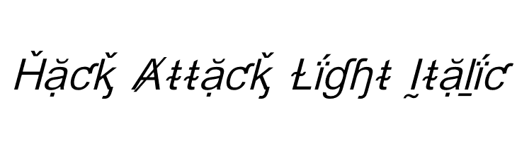Hack Attack Light Italic  नि: शुल्क फ़ॉन्ट्स डाउनलोड