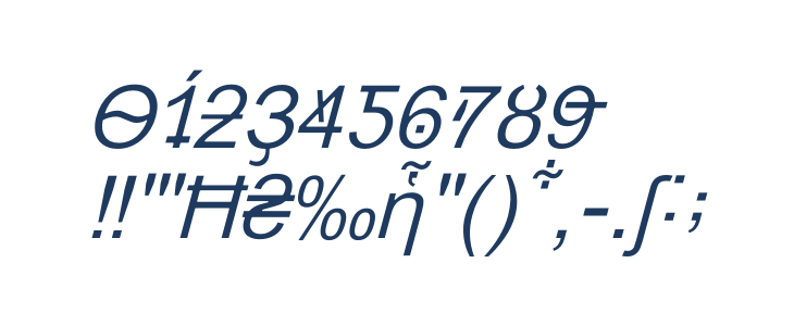 Hack Attack Light Italic Other Characters