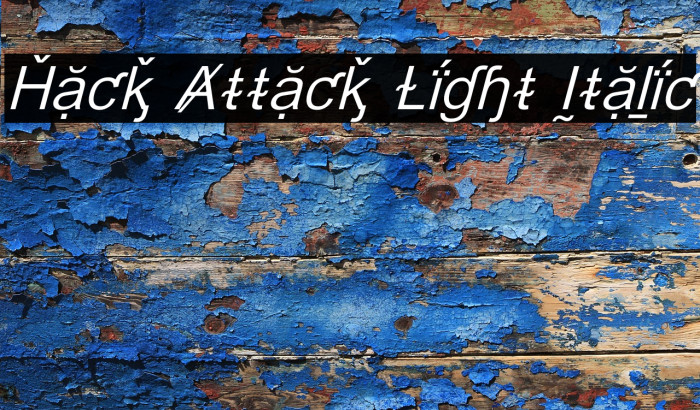 Hack Attack Light Italic Example 2
