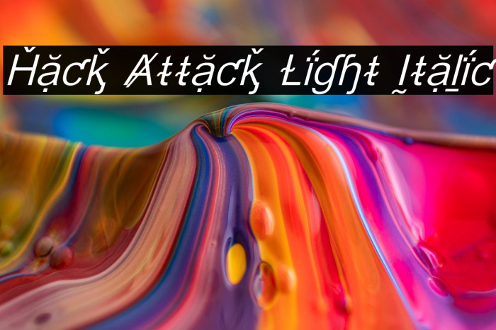 Hack Attack Light Italic Example 3