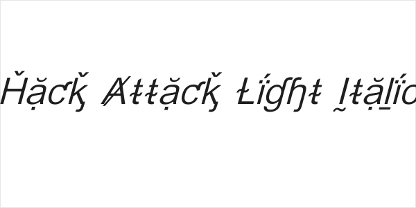 Hack Attack Light Italic Logo