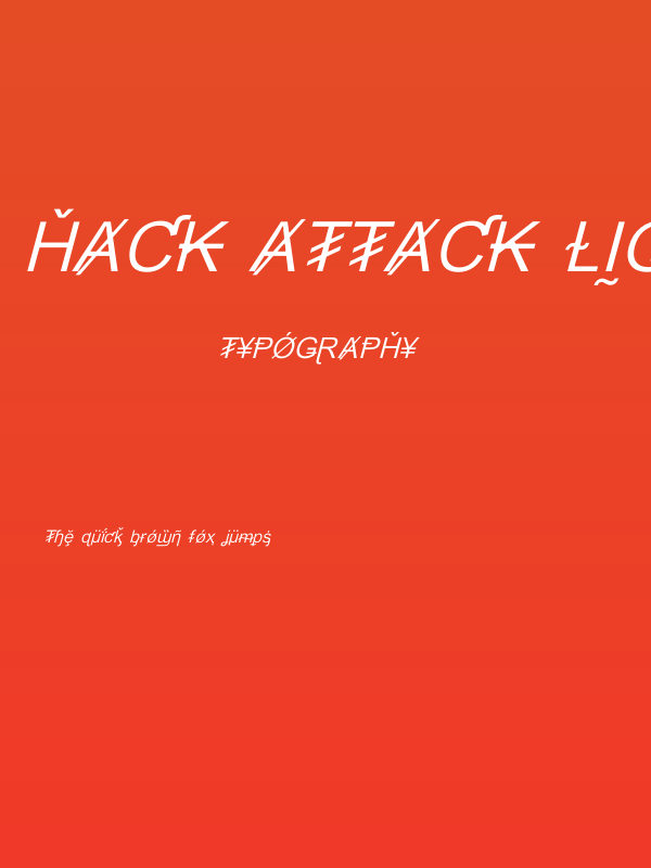 Hack Attack Light Italic Poster
