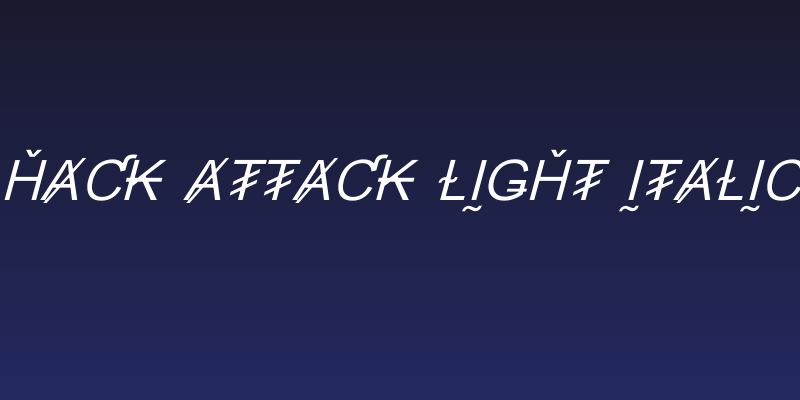 Hack Attack Light Italic Social Header