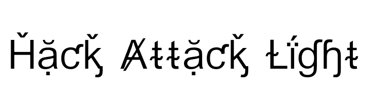 Hack Attack Light  नि: शुल्क फ़ॉन्ट्स डाउनलोड