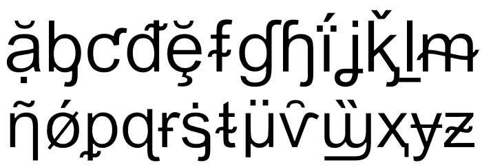 Hack Attack Light Font LOWERCASE