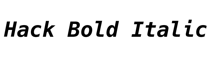 Hack Bold Italic Font
