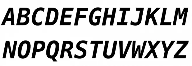 Hack Bold Italic 字体 大写