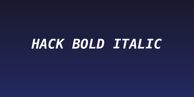 Hack Bold Italic Social Header
