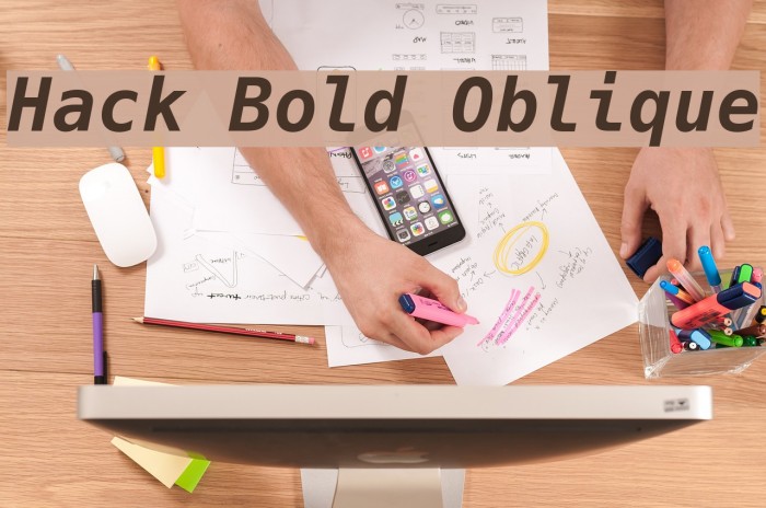 Hack Bold Oblique Шрифта examples