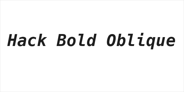 Hack Bold Oblique Logo