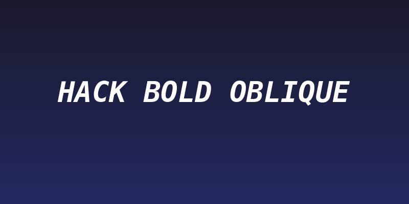 Hack Bold Oblique Social Header