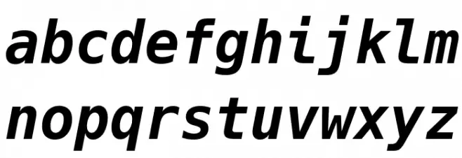 Hack Bold Oblique Polices MINUSCULES