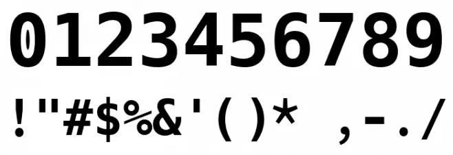 Hack Bold フォント その他の文字