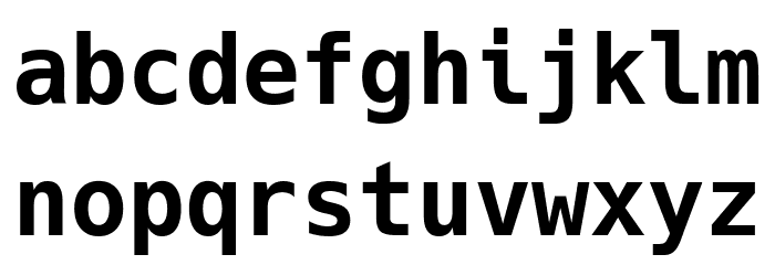 Hack Bold Font LOWERCASE