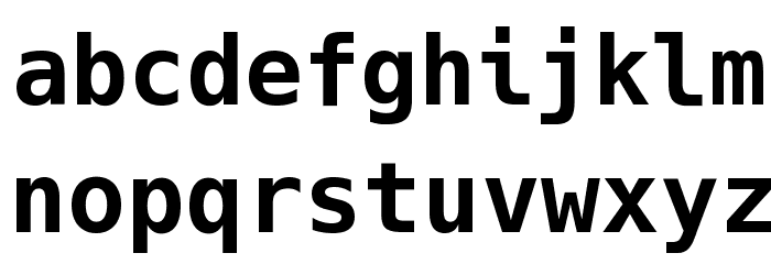 Hack Bold フォント 小文字