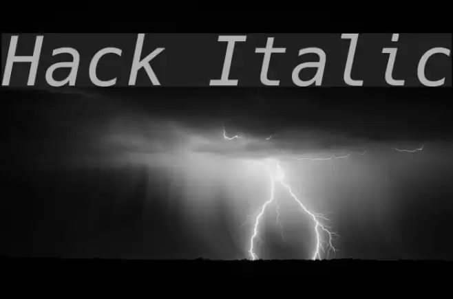 Hack Italic Font examples