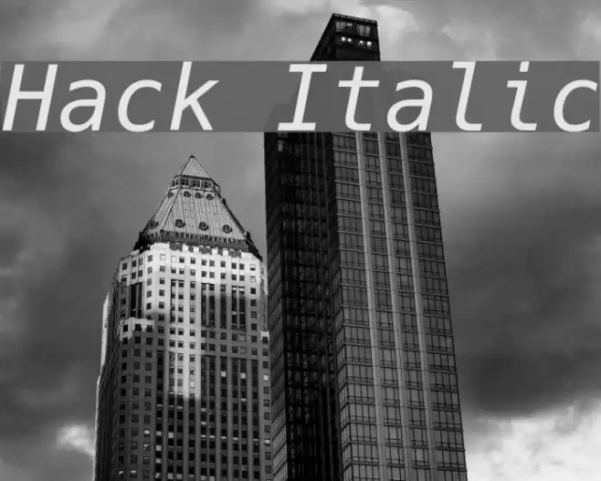 Hack Italic Font examples