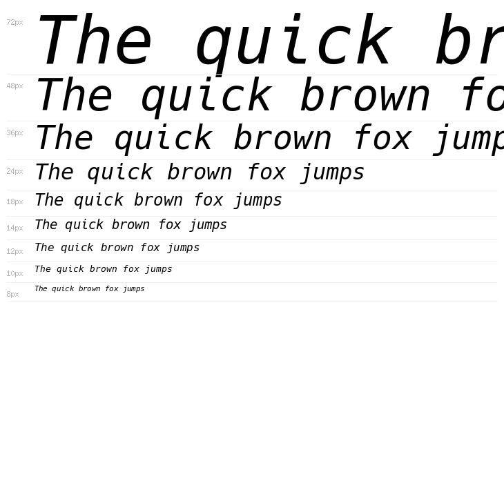 Hack Italic Waterfall