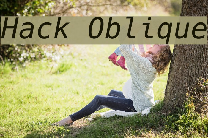 Hack Oblique Schriftart examples
