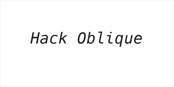 Hack Oblique Logo